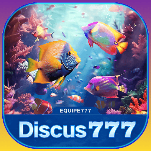 Imagem promocional da DISCUS777 mostrando a plataforma e suas vantagens